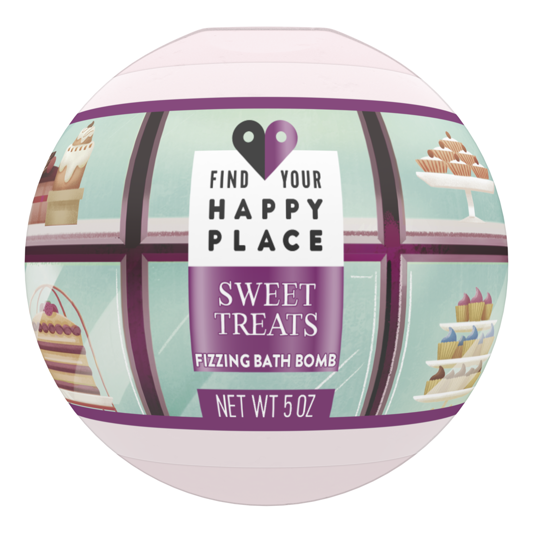 Find Your Happy Place Sweet Treats Fizzing Bath Bomb Brown Sugar
