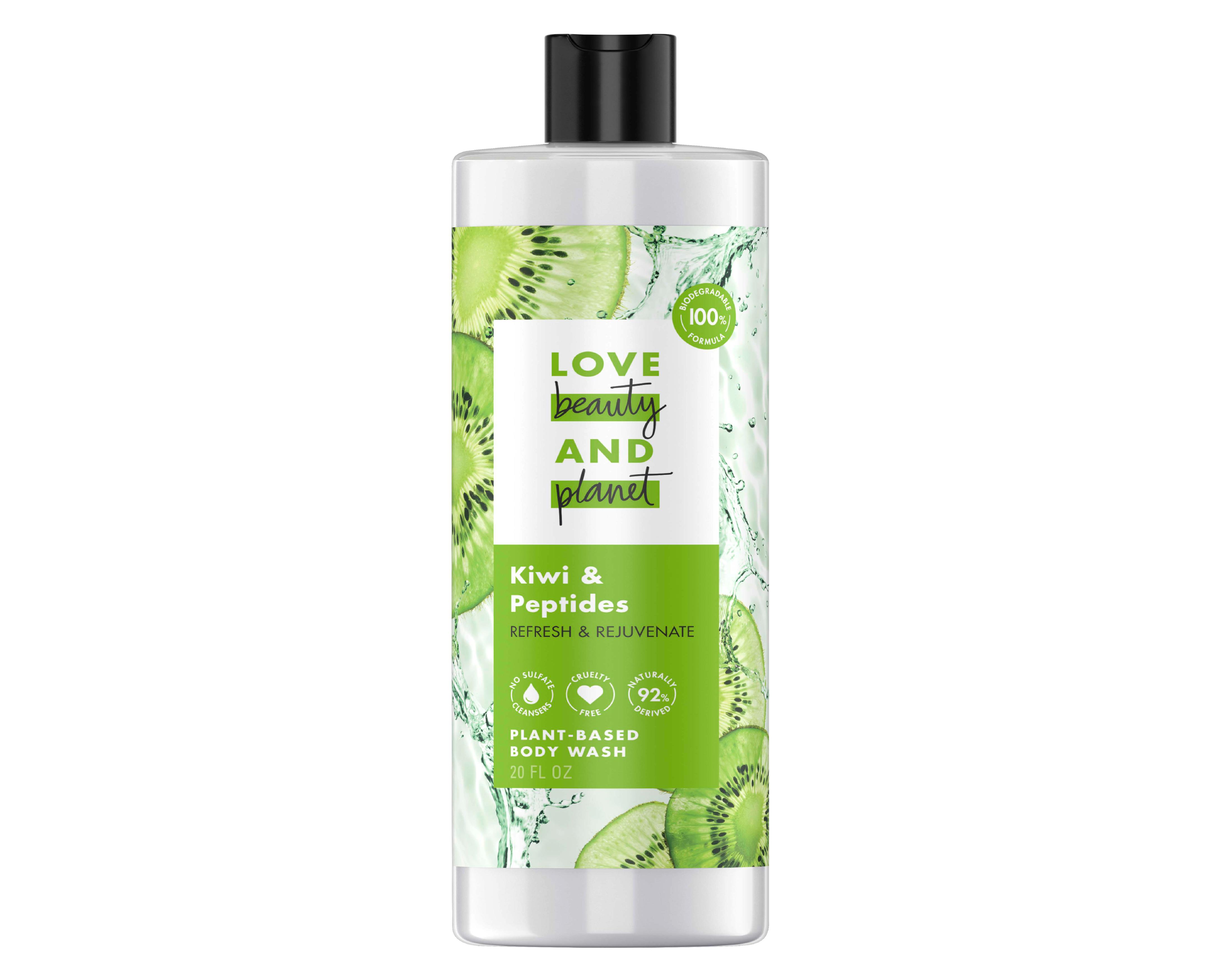 Love Beauty and Planet, Kiwi & Peptides, Plant-Based Body Wash