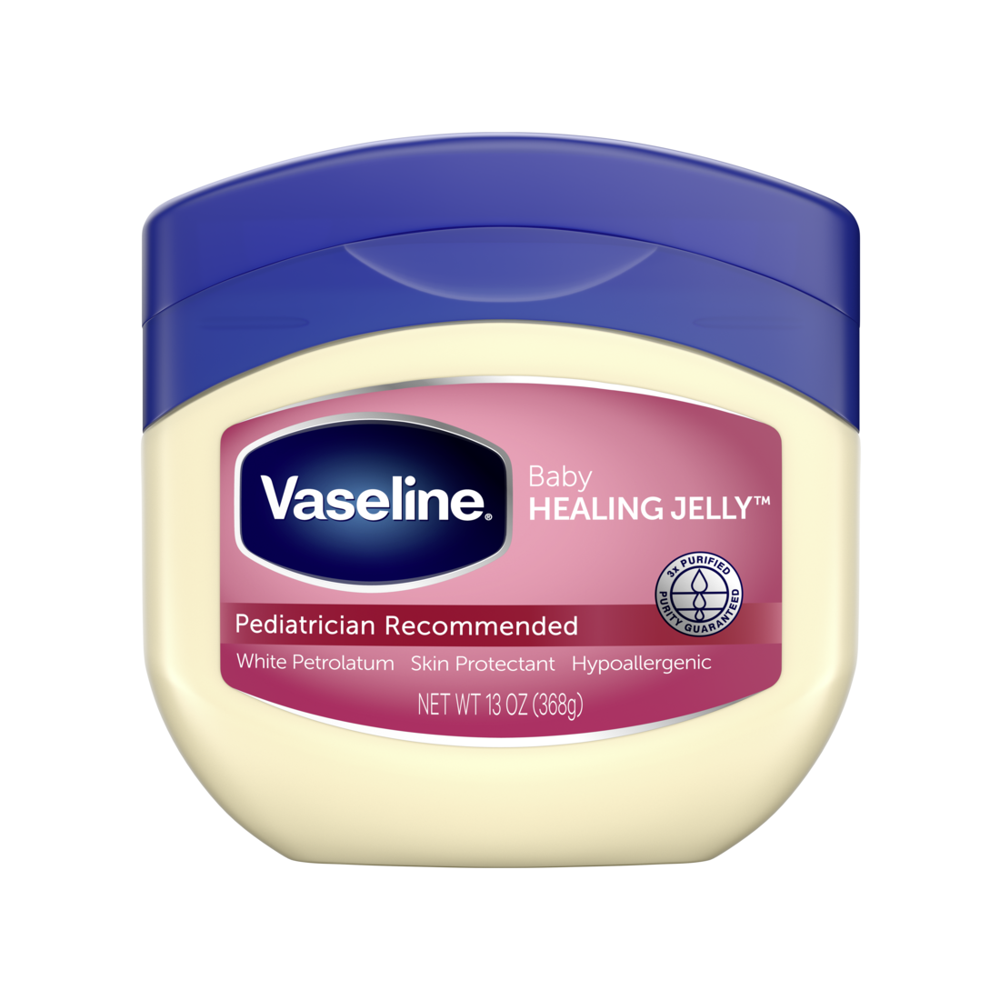 Vaseline, 100% Pure Petroleum Jelly, Baby, Hypoallergenic, Skin Protectant  - SmartLabel™